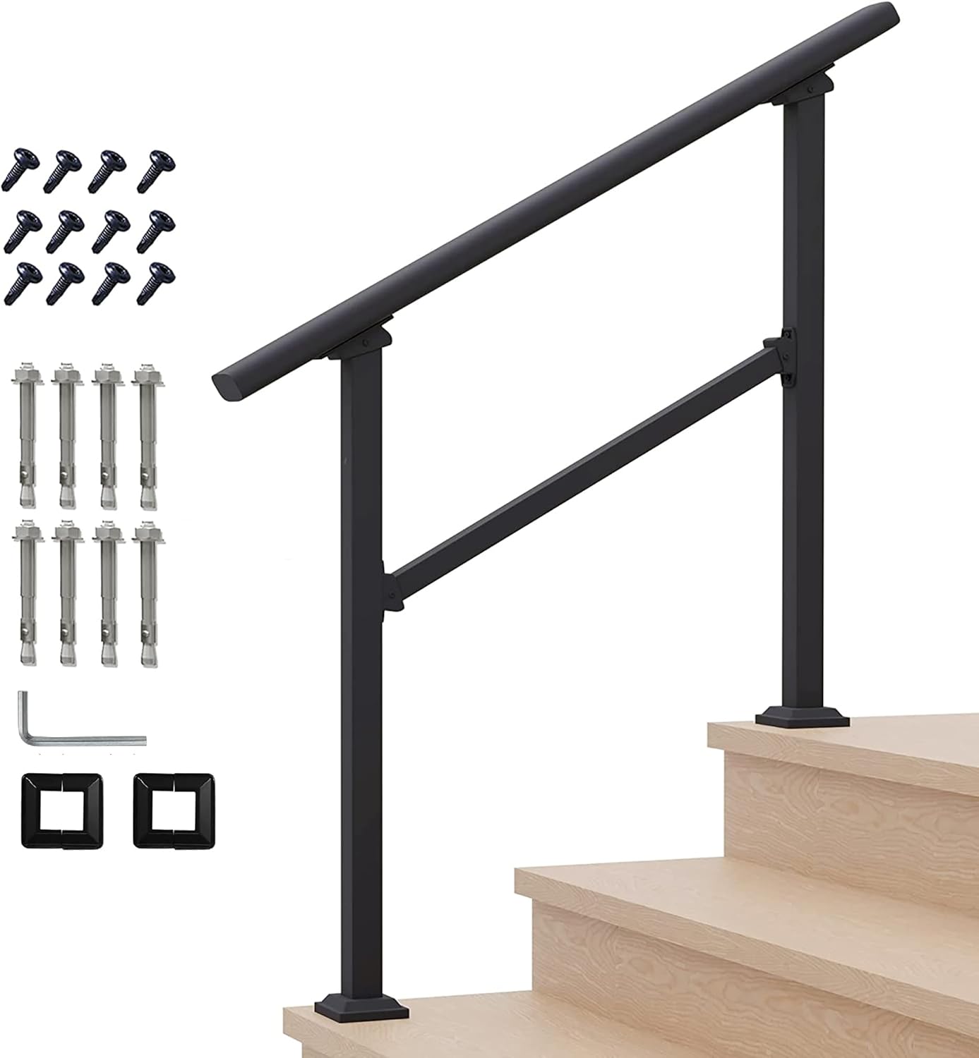 Handrails for Outdoor Steps 3Ft Stair Handrail, Outdoor Stair Railing