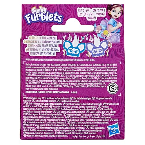 Furby Furblets Loo-Lay Mini, Elektronische Musik & Sätze in Furbisch (über 45 Geräusche), Kuscheltier in Weiß-gepunktet, für Kinder ab 6 Jahren, originelles Wichtelgeschenk