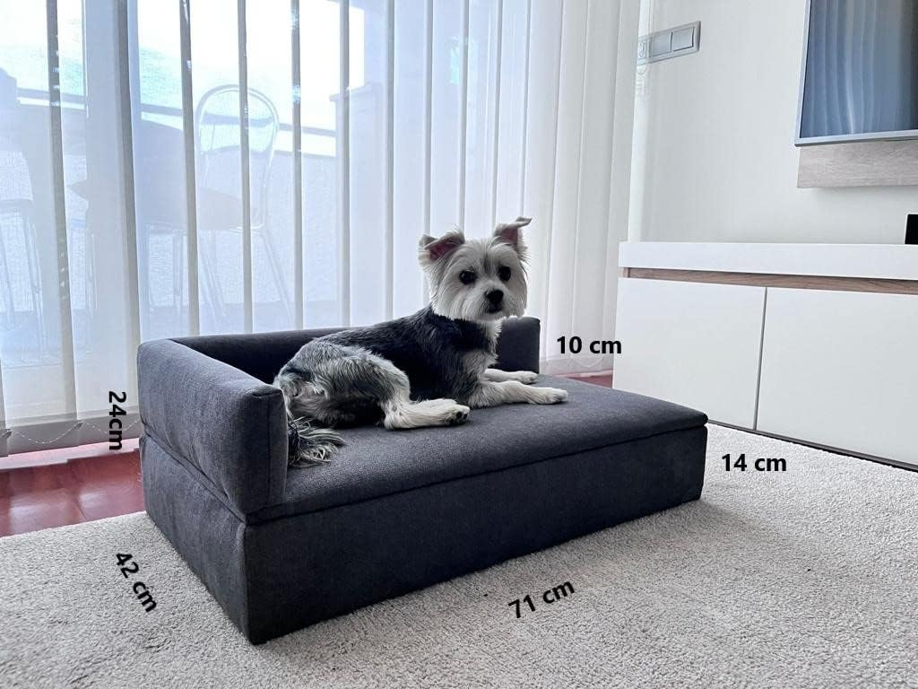 Skraut Home - Divano Letto Duque con Canapé | Animali Domestici, Cani o Gatti | Tessuto Speciale e Resistente | Comodo Schienale e Base Imbottita | 71 x 42 x 24 cm | Cani di Piccola o Media Taglia