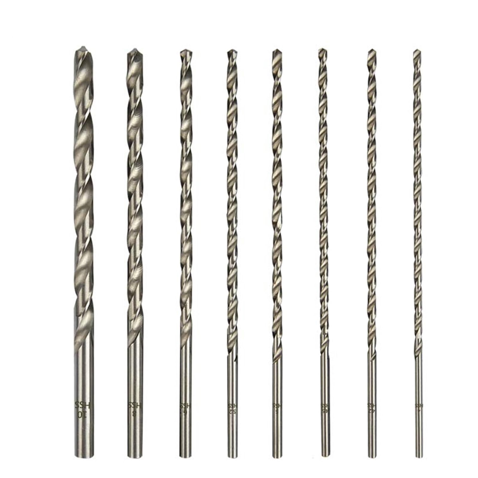 1 szt. 1 mm - 20 mm długie wiertła do metalu drewna z tworzywa sztucznego HSS wiertła spiralne (1/1,5/2/3/3,2/3,5/4/4,5/5/5,5/6/6,5/7/8/9/10/11/12/13/14/15/20 mm) (5 x 13 cm) (5 x 13 mm 2mm 5mm 5 szt