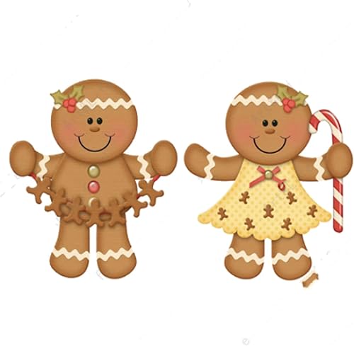 Miniatura 3 de Troqueles de metal de Navidad de hombre de jengibre para hacer tarjetas, troqueles de corte de tarjetas de flores con lazo, plantillas cortadas para