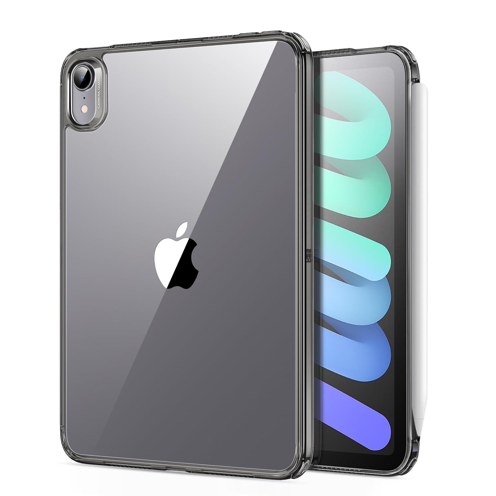 ESRfor iPad mini 7 Case A17 Pro, iPad mini 7th/6th Generation Case (2024/2021), Slim and Light, Shock and Drop Protection, Yellowing Resistant, Supports Pencil Pro/USB-C, Classic Series, Black Clear