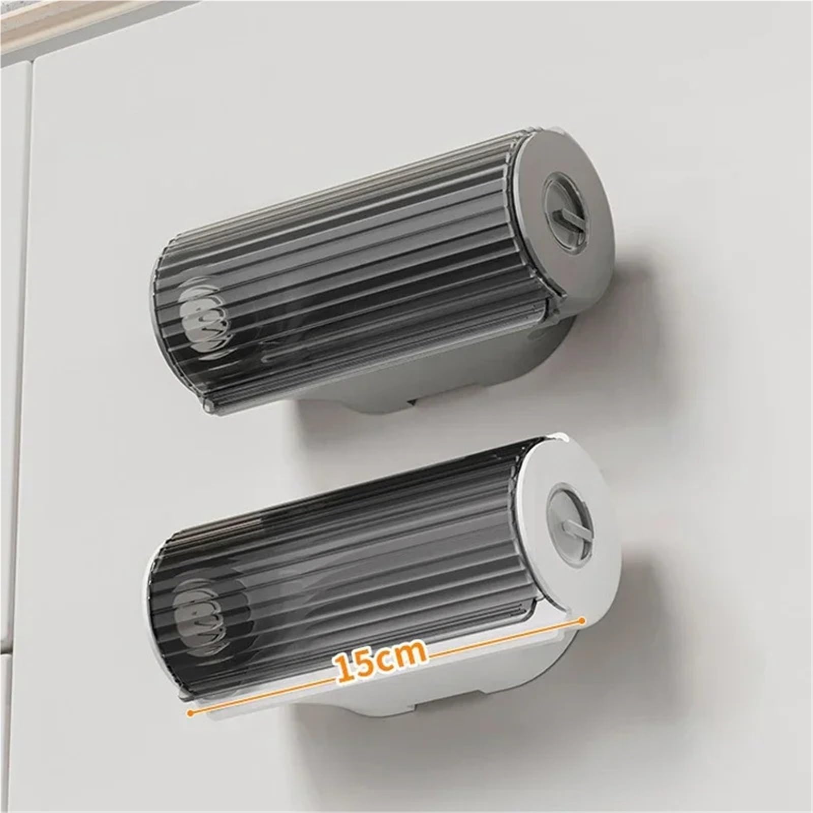 Caja de Almacenamiento Bolsas Basura, dispensador plástico for Cocina y baño, contenedor Organizador Reutilizable, 3 uds(Grey)