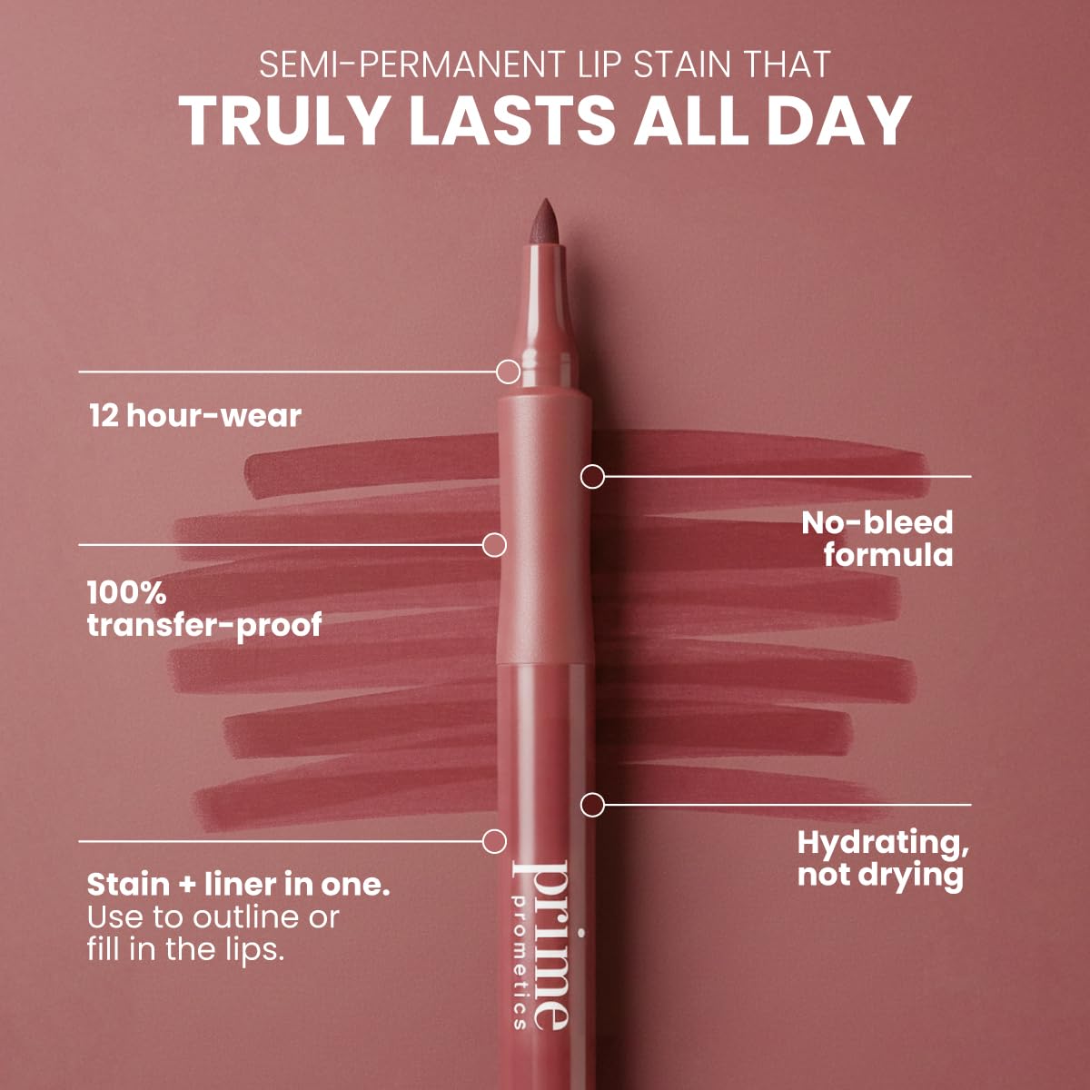 Prime Prometics Forever Lip Stain - Rosewood -3