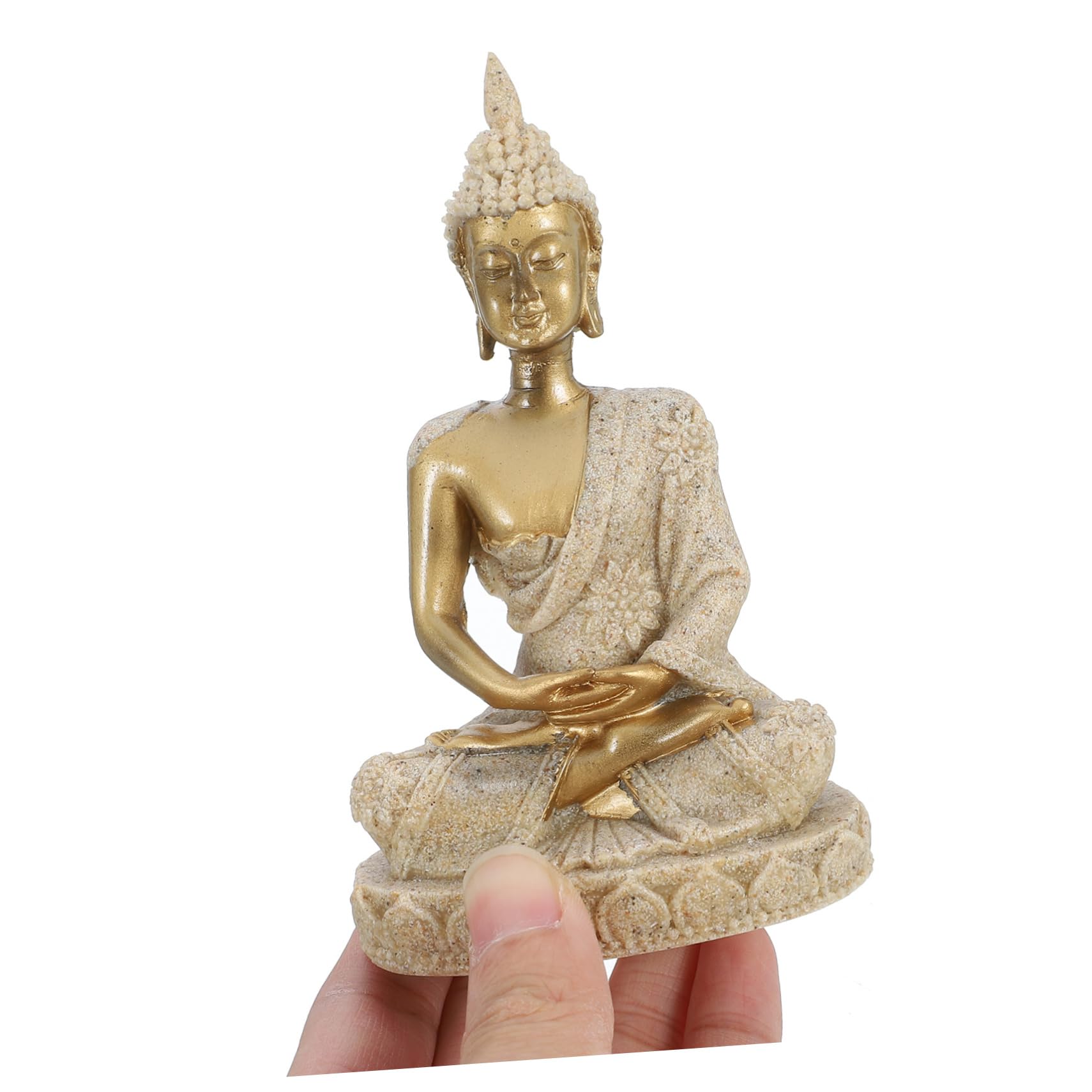 Cabilock Lot De 3 Sculptures De Bouddha en Résine pour Décoration De Table Et Offrande