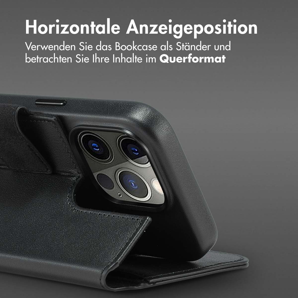 ACCEZZ 2 in 1 Handyhülle iPhone 15 Pro Hülle Abnehmbare magnetische mit Mit Handschlaufe, Kabelloses Laden, Kartenfach Schutzhülle Kompatibel für iPhone 15 Pro Schwarz