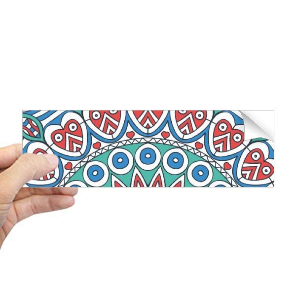 Sticker rectangulaire pour fenêtre bleu autocollant décoratif Herat Art