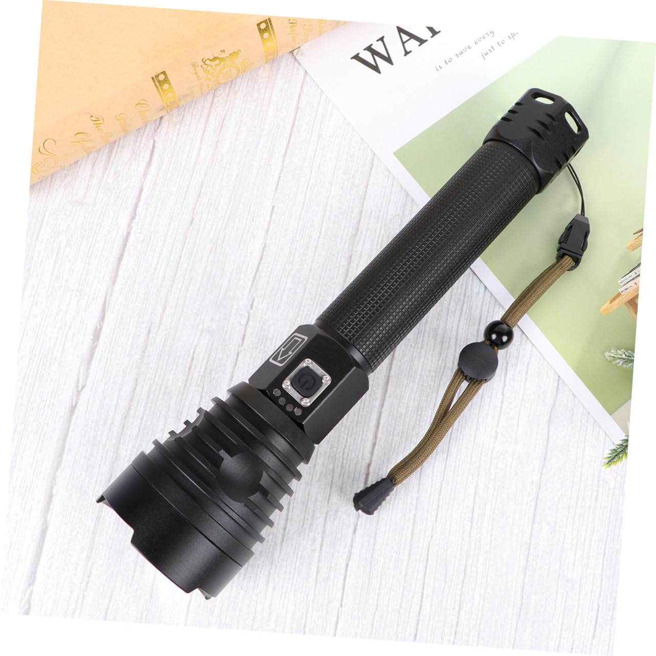 Gatuida Torcia Elettrica Ricaricabile USB XHP90 2500 Lumen Zoom Telescopico | Lega di Alluminio Resistente e , Ricarica Micro Usb, per Pesca e Campeggio, Formato Portatile