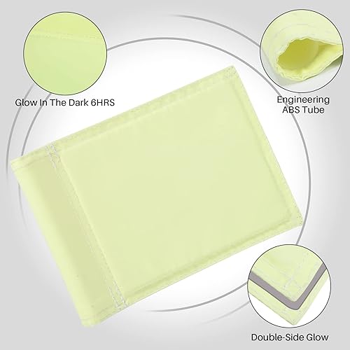 Miniatura 3 de KINGTOP Bandera de golf fluorescente de doble cara, banderas verdes que brillan en la oscuridad para patio, bandera novedosa de almacenamiento de