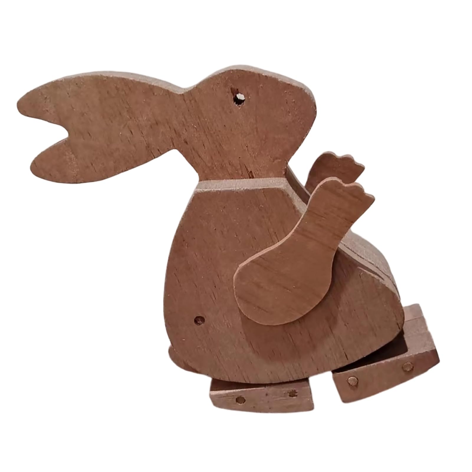 Handmade Walking Wooden Figurine Educational Rabbit Elephant Statue Funny Mechanical Kinetic Walking Sculpture for Girls
