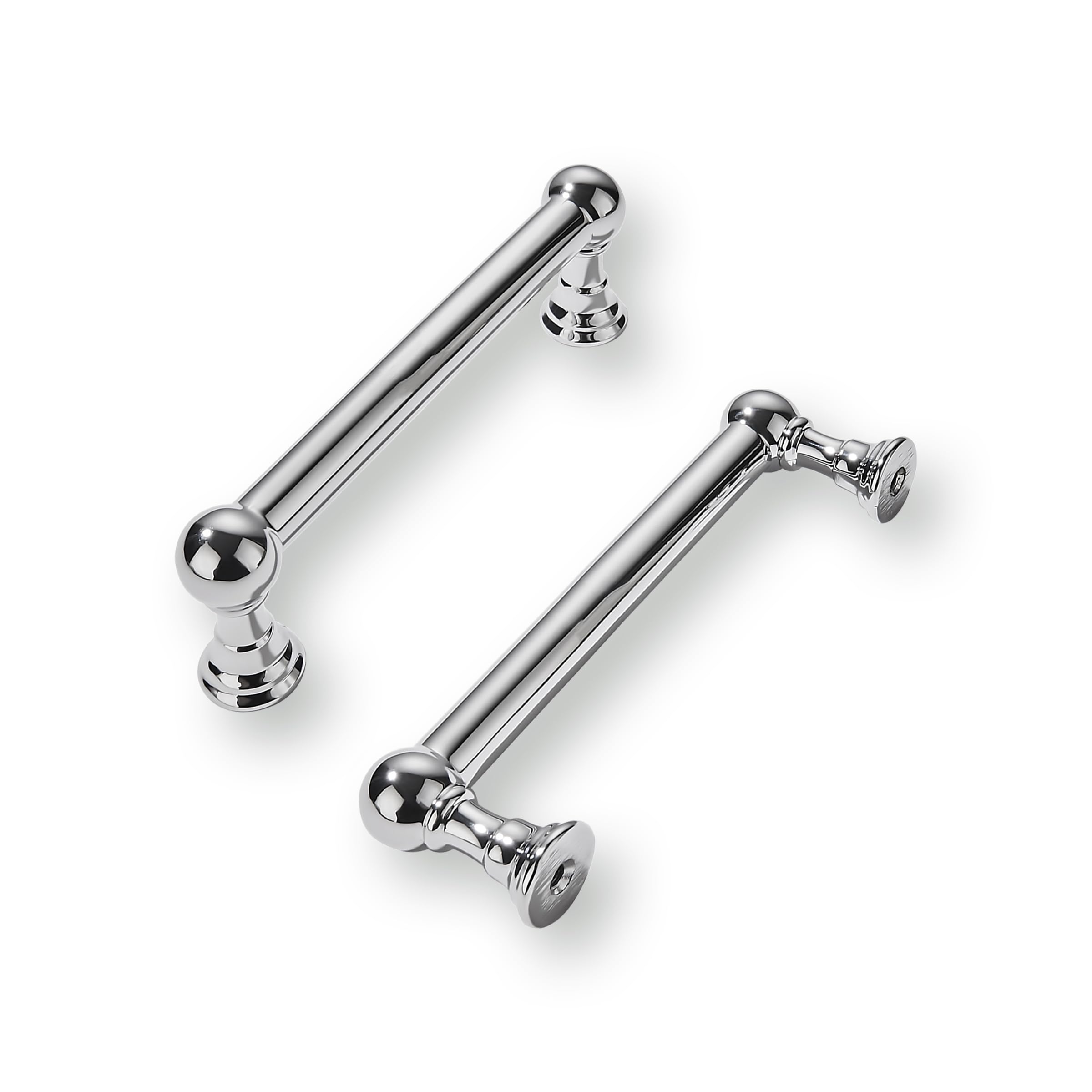 khtumeware 10 Pack 3 Inch Hole Center Polished Chrome Cabinet Pulls Heavy Duty Solid Cabinet Handles cabinets Dressers Kitchens Handles Bathroom