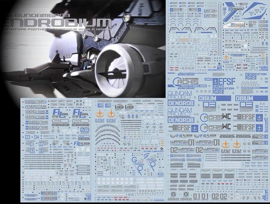 Amazon | HG 1/144 RX-78GP03 デンドロビウム用水転写式デカール 5枚組