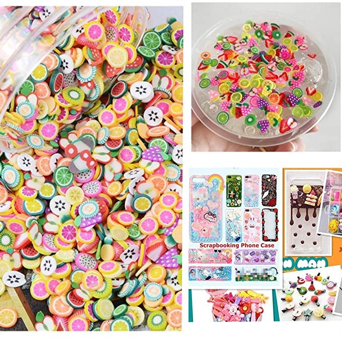 Kavya Craft Present 40g Fruit Resin Flatbacks Polymer Clay Decoration Filler DIY Mud Particles Sprinkles for Scrapbook Phone Case Nail Art Miniature Fairy Garden - Multicolour-image-7