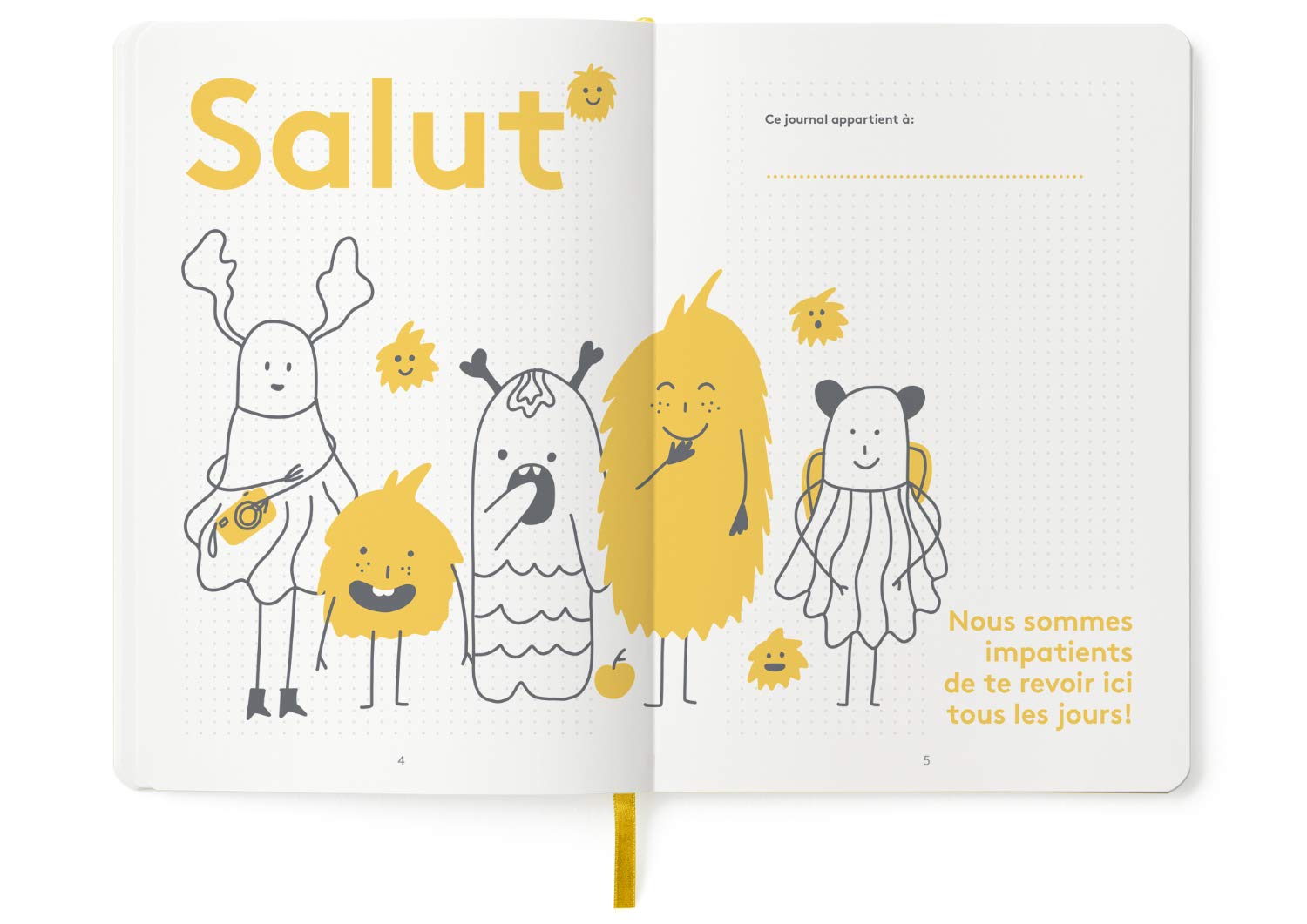 HappySelf Journal Quotidien 6-12 Ans Édition Française Enfants Jaune