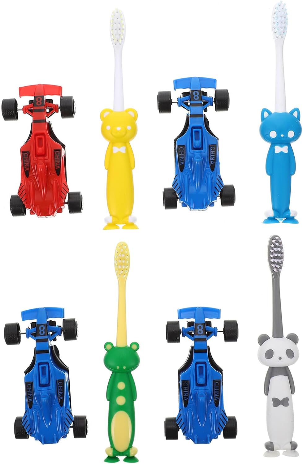 4 Sets Cartoon Manual Toothbrush for Lightweight Ergonomic Teeth Cleaner Soft Bristles for Oral Care Portable Toothbrush for Ages Months Up Mixed Styles