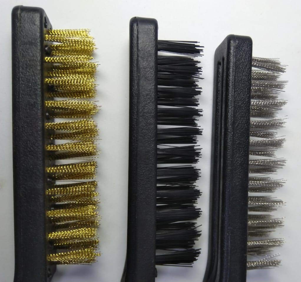 Nimbose® Cleaning Brushes for Home, Large Wire Brush for Cleaning AC, Pack of 3 Wire Brushes (Multicolor, 22 cms, Big Size, Qty:1 Set) 3
