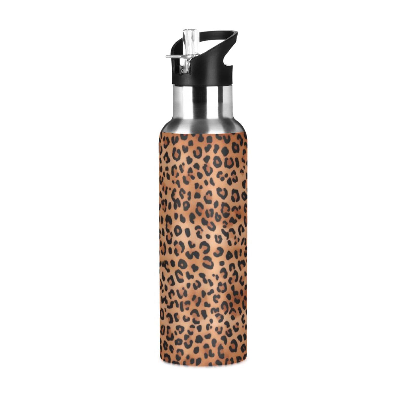 Botella De Agua De Acero Inoxidable Con Diseño Leopardo