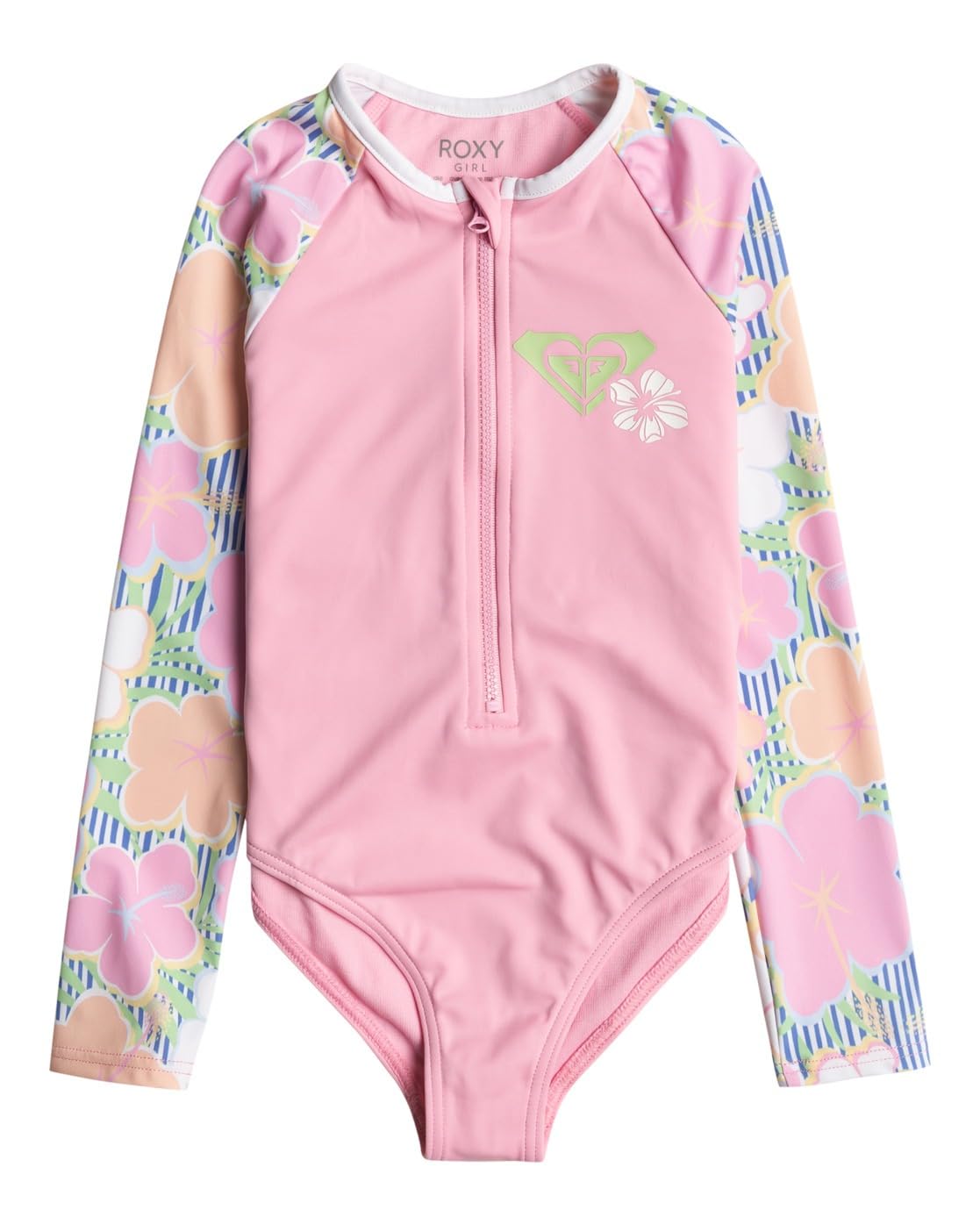 Roxy Tiny Flower - Lycra Une pièce à Manches Longues pour Fille 2-7 Ans ERLWR03299