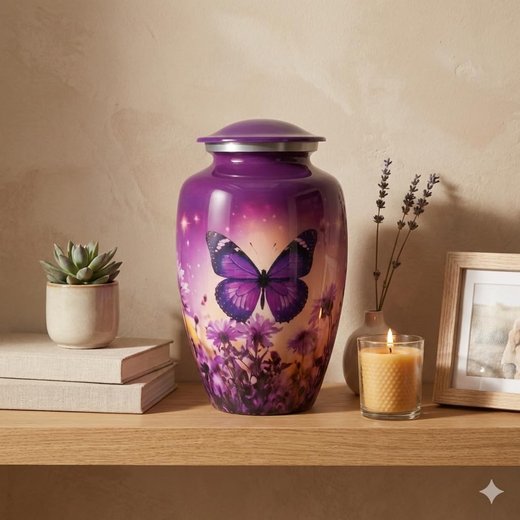 Olivia Memorials Butterfly Urn for Ashes Women - Cremation Urns for Adult Female Human - Large Urns for Mom - Image 5