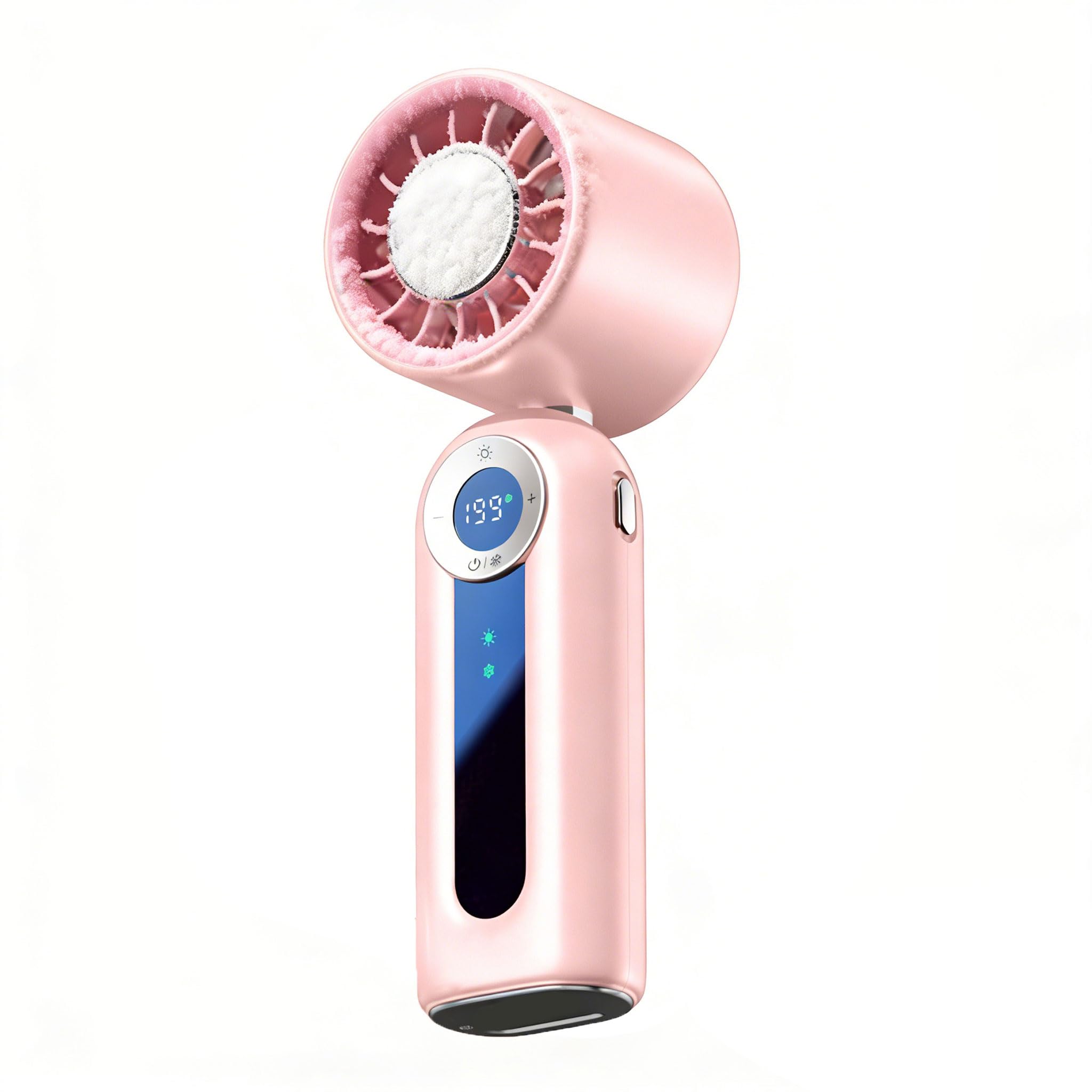 Elnwnnkc Compact Multifunctional Folding Fan 199 Adjustable Speeds Cold Compress Ideal for Travel Activities Clip on Fan