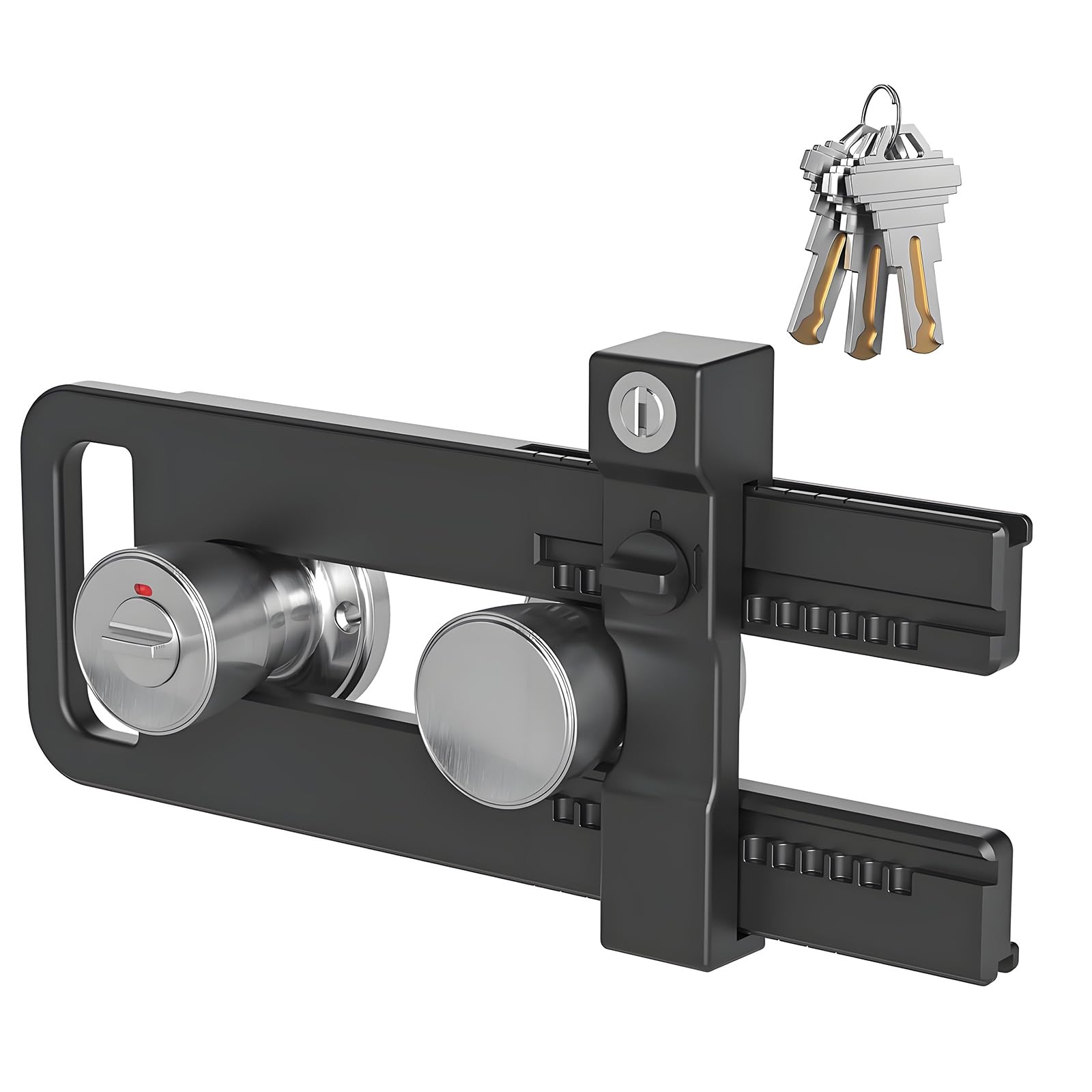 Uikios Double Door Locking Weatherproof Outdoor Tap Locking Device Double Door Lockout Device French Doors Reinforcement Multifunctional Mounted Cabinet Door Bolt