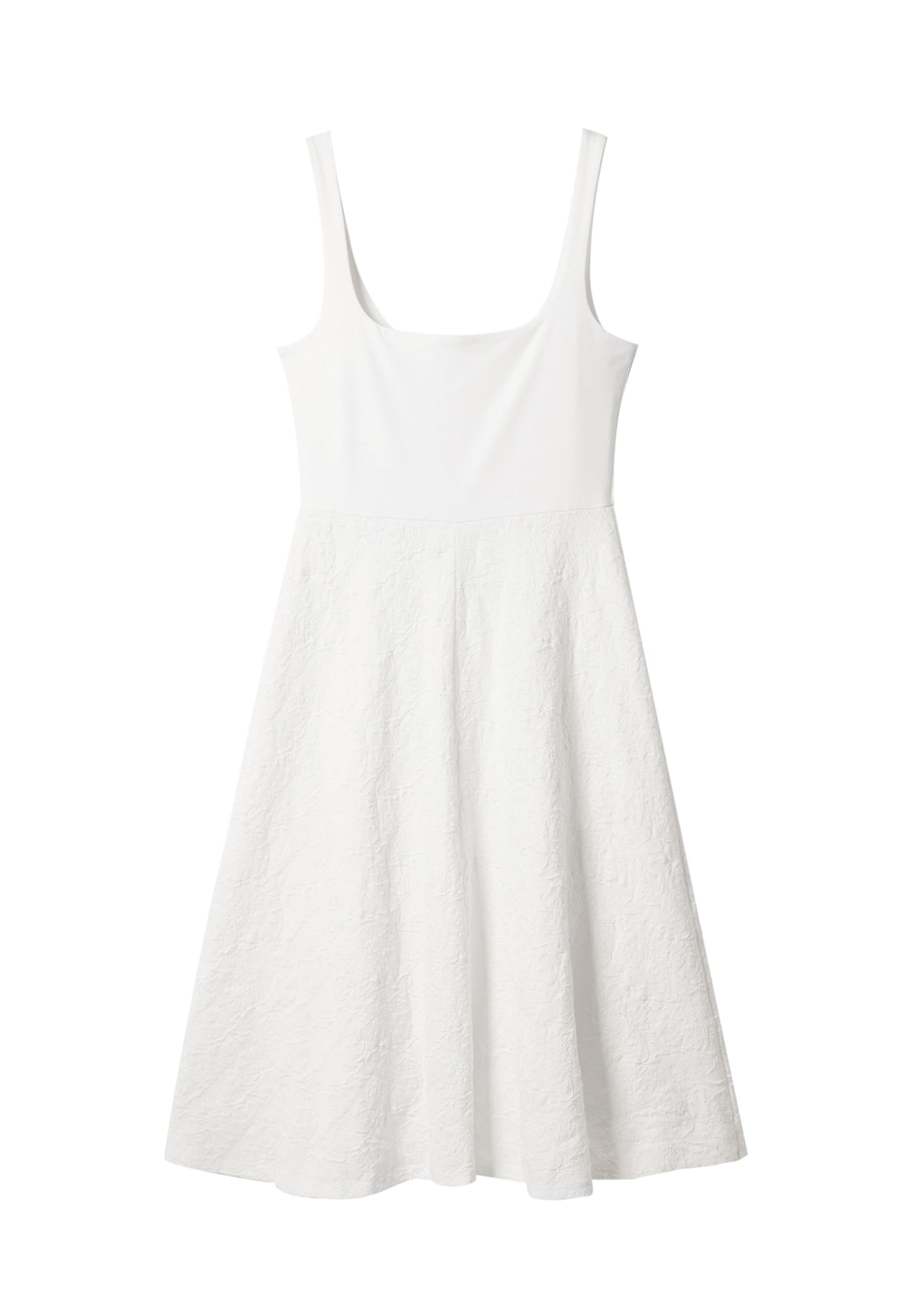 Desigual Vestido para Mujer con Tirantes de Punto, Blanco, M
