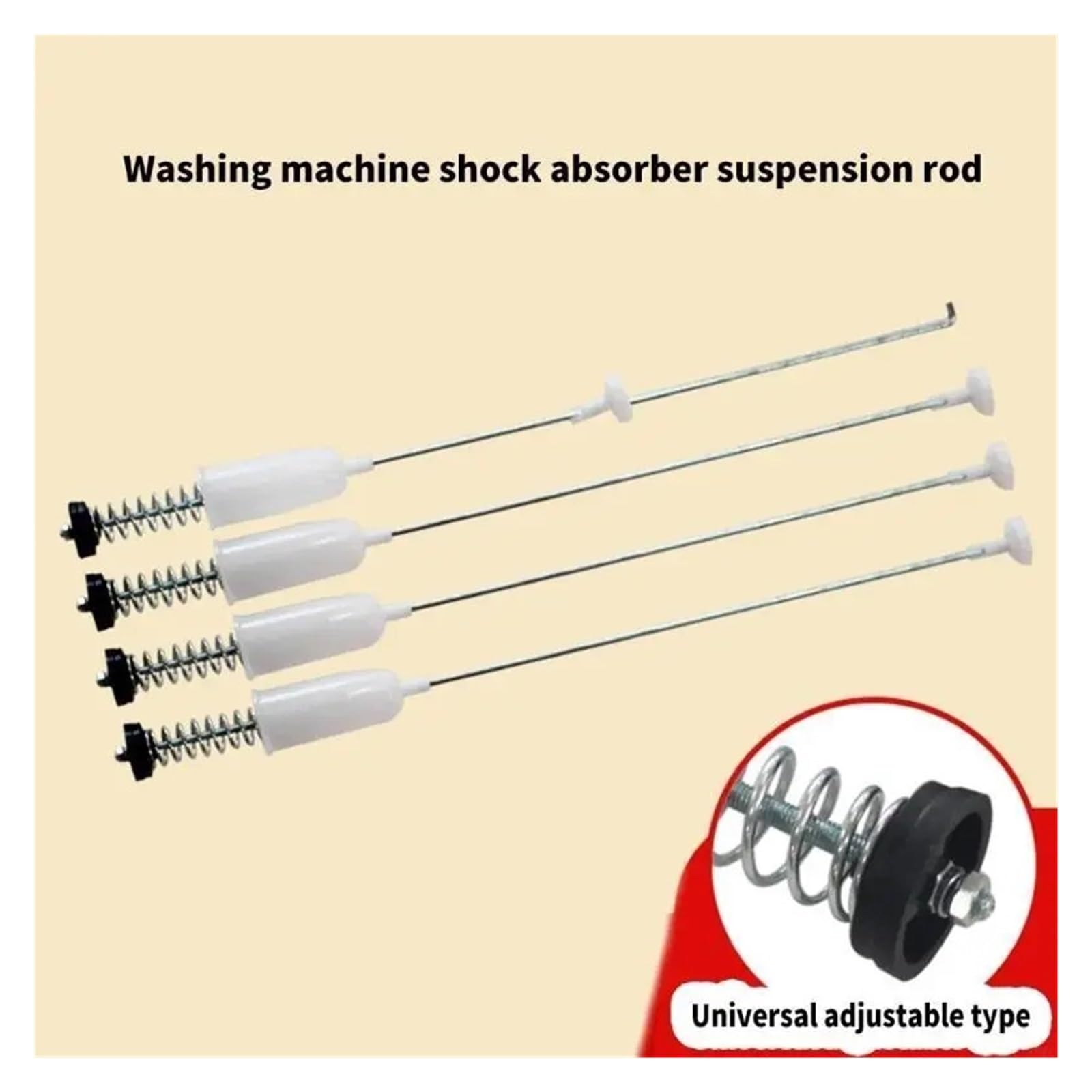 Amortiguadores ajustables for lavadora W8KC, varilla de suspensión antivibración, 4 piezas