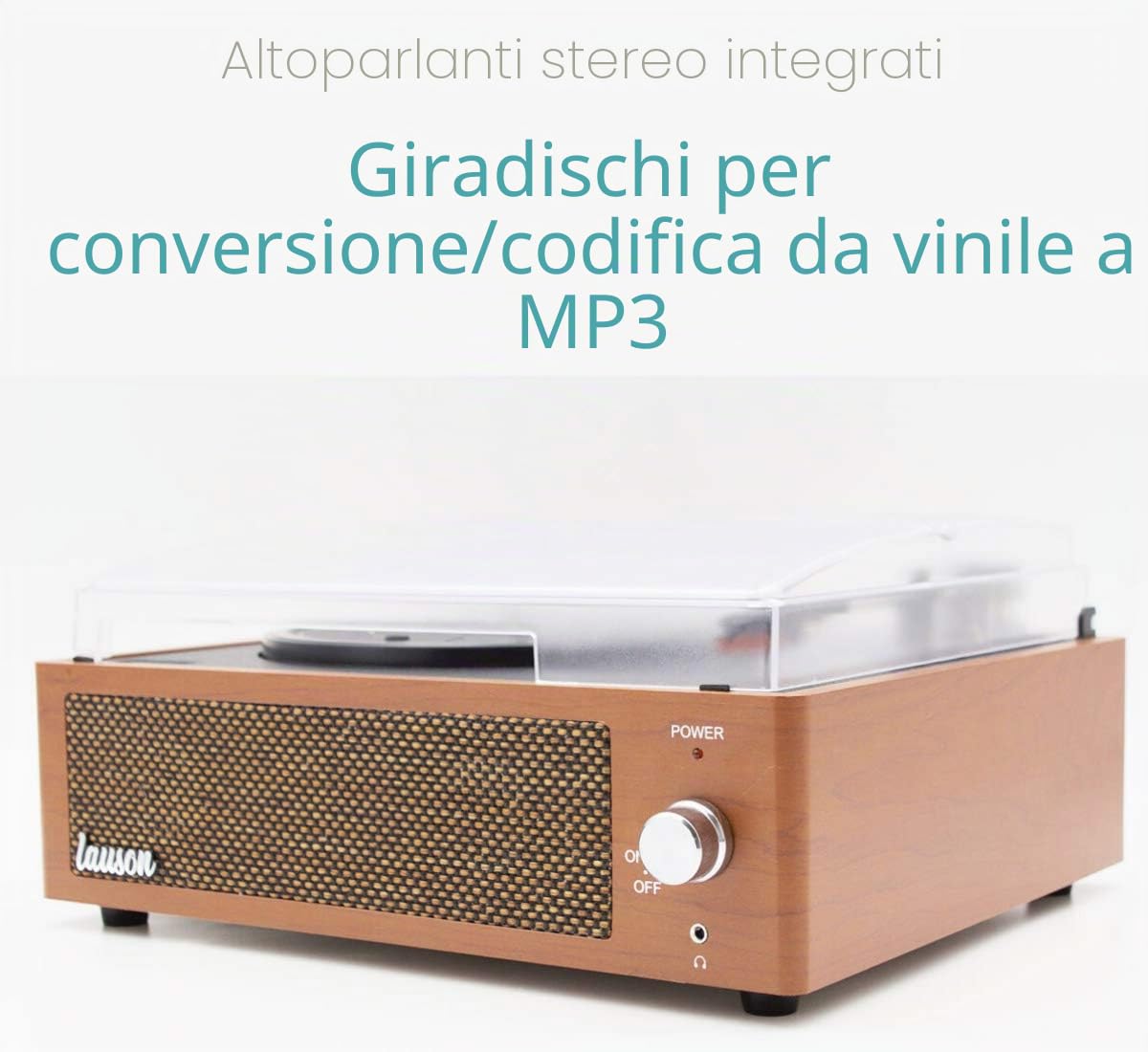 XN092 Giradischi in Vinile Vintage con Bluetooth e Altoparlanti Integrati Codifica della Funzione di Registrazione PC-Link Lettore vinile a 3 velocità 33, 45, 78 (Rovere)