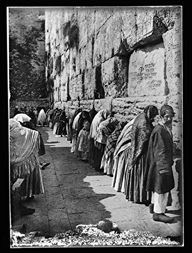 Historic Photos 1900 Photo Jews in Front of The Western Wall (Wailing Wall) Jerusalem Location: Jerusalem