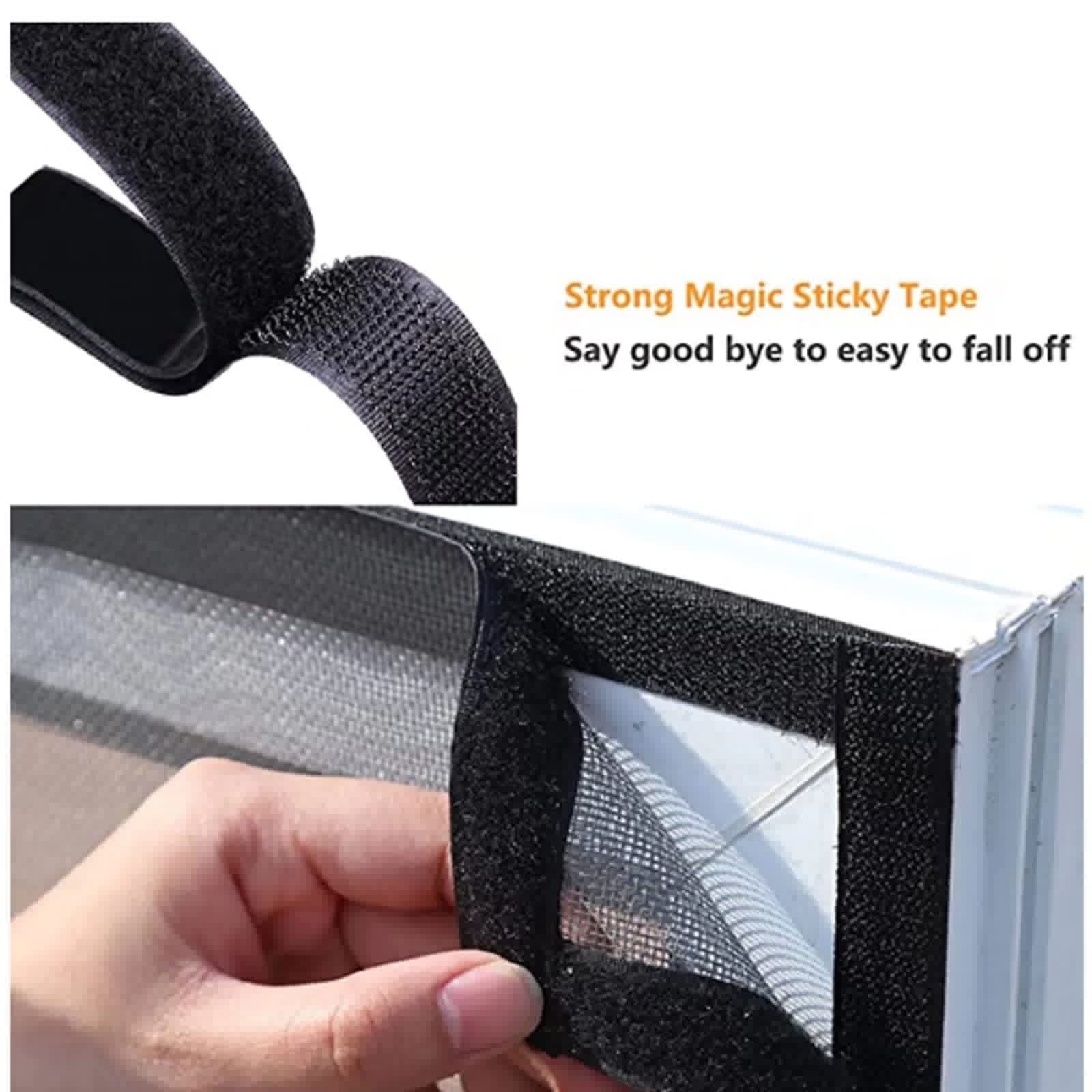 DIY Window Screen,85x110cm(33.4x43.3in) DIY samoprzylepna moskitiera na okna, regulowana moskitiera przeciw owadom, możesz wybrać rozmiar, którego potrzebujesz, czarny-A