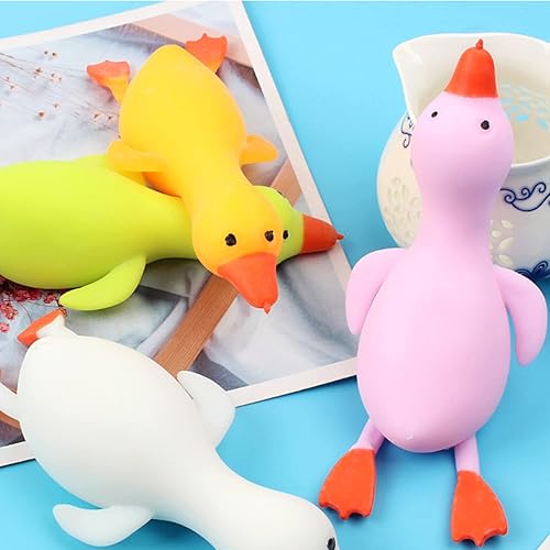 Miniatura 5 de Juguete para liberar el estrés, helado falso de fresa, plátano, melocotones, naranjas, ideal para liberar el estrés para adultos y niños (pato)