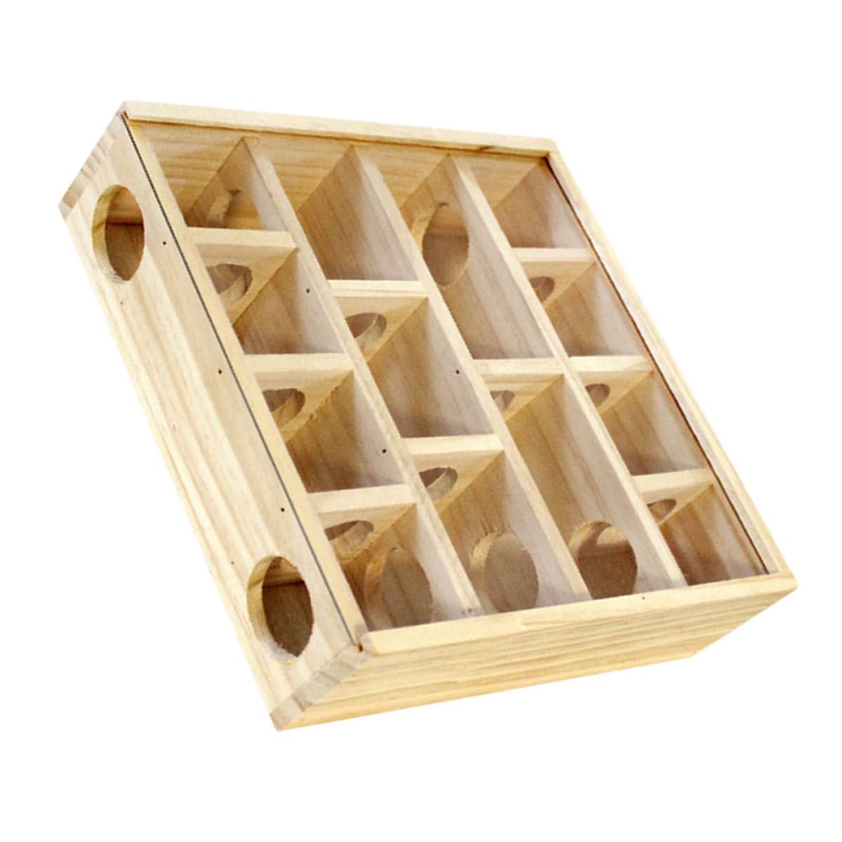 ABOOFAN Holz Maze Hamsterlabyrinth Fördert Gesunde Entwicklung und Verhindert Fettleibigkeit für Kleine Haustiere im Haushalt in Khaki Farbe