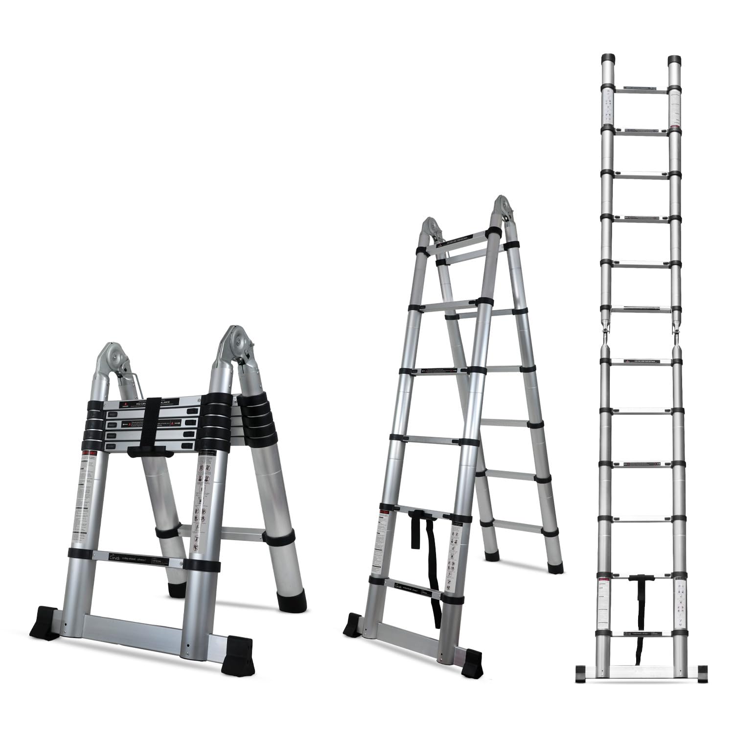Corvids Portable and Compact 22 feet A Type Aluminium Telescopic Ladder with 16 Steps | 2-Year Warranty | for Household and Outdoor Use EN131 Certified (22 ft (6.6 m) - A Type) — Amazon image 12
