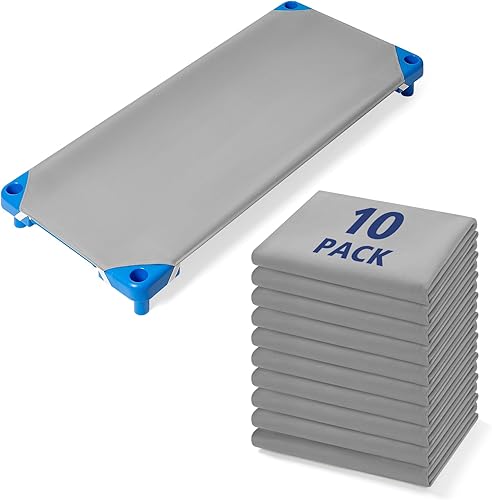 Comfyanno Sábanas para cuna de tamaño estándar para guardería, 23 x 51 pulgadas, paquete de 10 unidades a granel, microfibra cepillada suave y