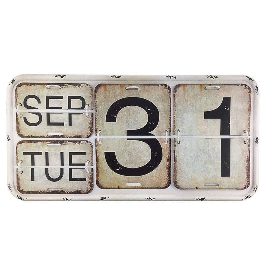 Amazon.com: Archi Shabby Chic Metal Perpetual Flip Calendar