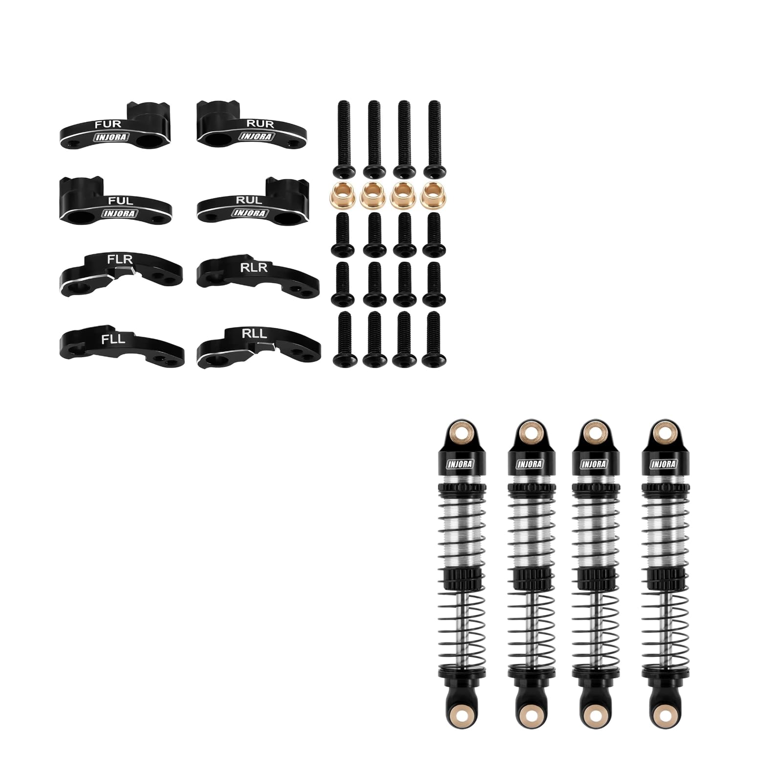 【屋外走行なし】INJORA カーボンシャーシ & アクスル 2スピード Amazon.com: INJORA RC Shock Flex Blades and 59mm Shocks for TRX4M