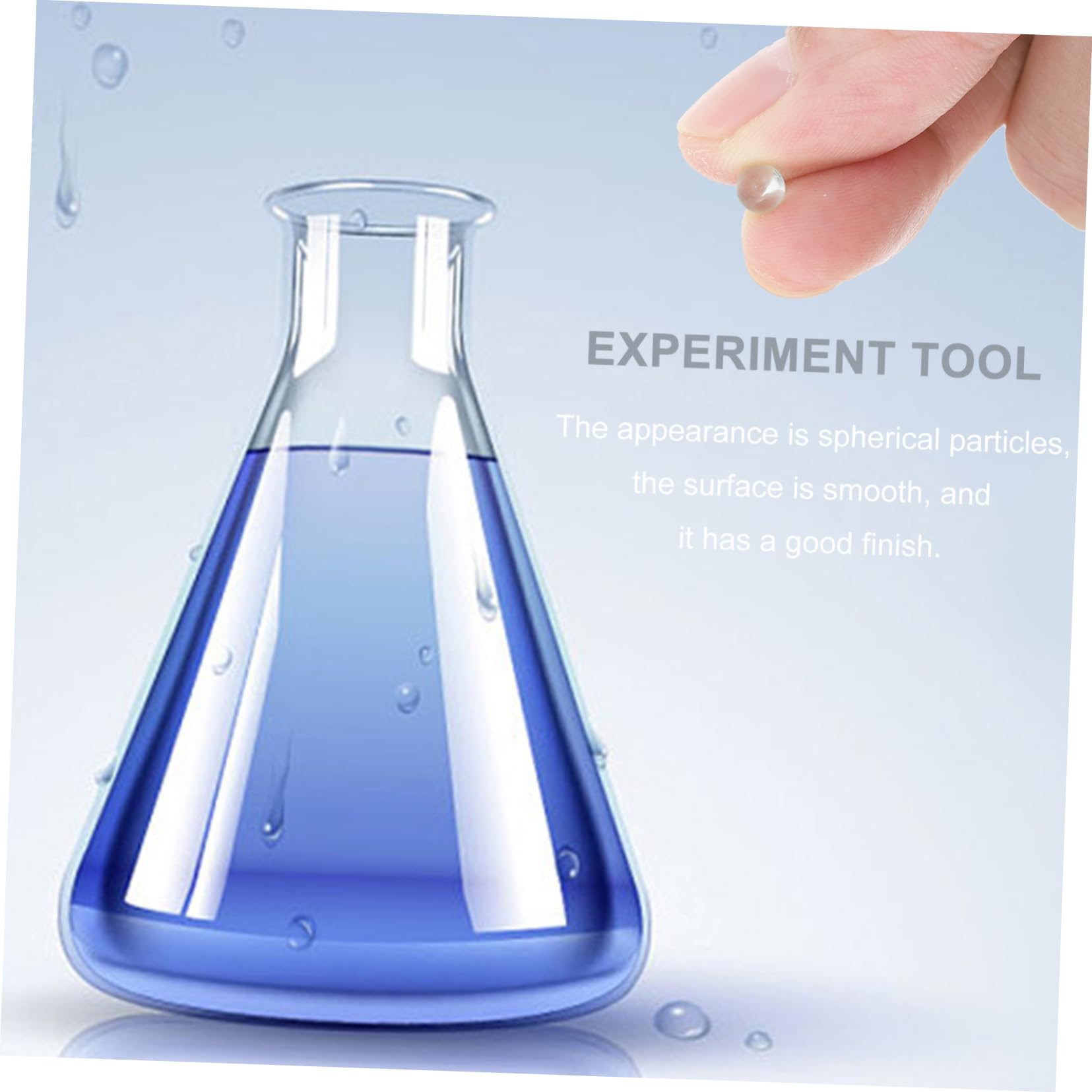 Cabilock Perlas de Vidrio para Experimentos de Alta Precisión Antiebullición, Relleno para Filtración y Molienda de Arena en Laboratorios y Fábricas Farmacéuticas