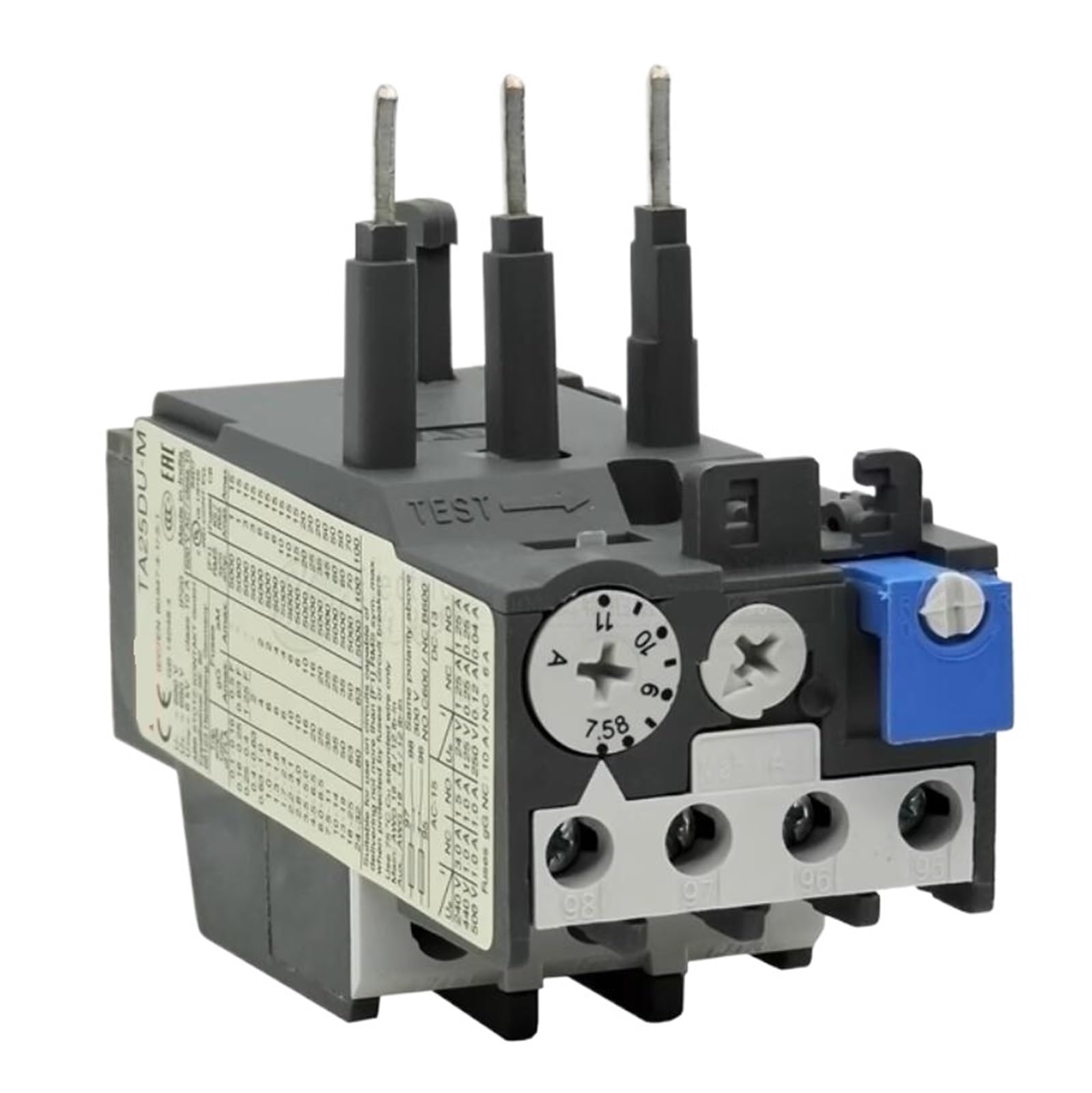 CXDFRSER TA25DU three-phase overload protection relay 0.1-32A selectable 1 open 1 closed output(TA25DU-14M)