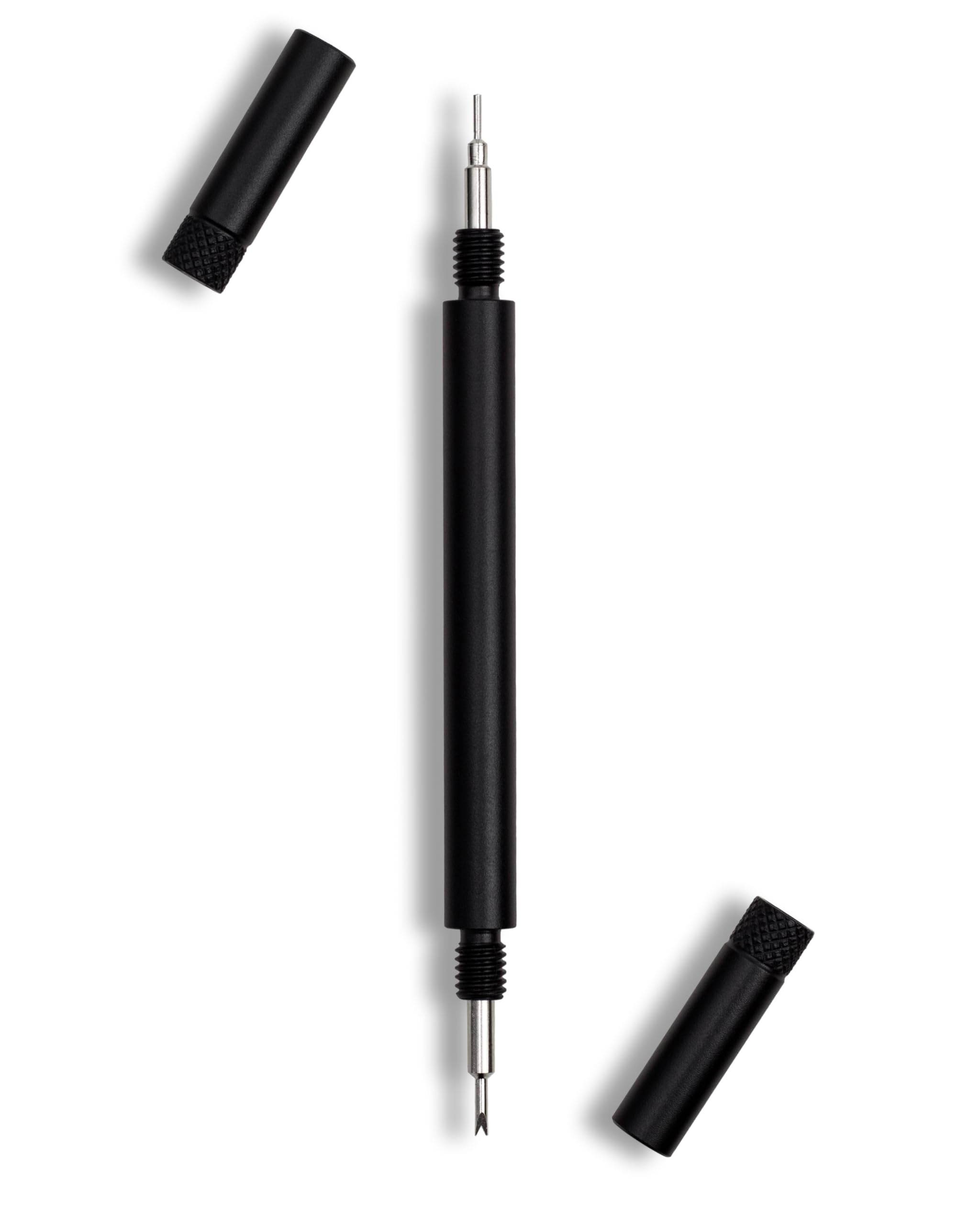 Sponsored Ad – Black Spring Bar Travel Tool | EDC Everyday Carry Pocket Multitool Gear | Tactical Screw-On Cap | Anodised Aluminium | Change Watch Strap Buckle Bracelet | Fine Pin and Fork Ends | Repair Removal Kit