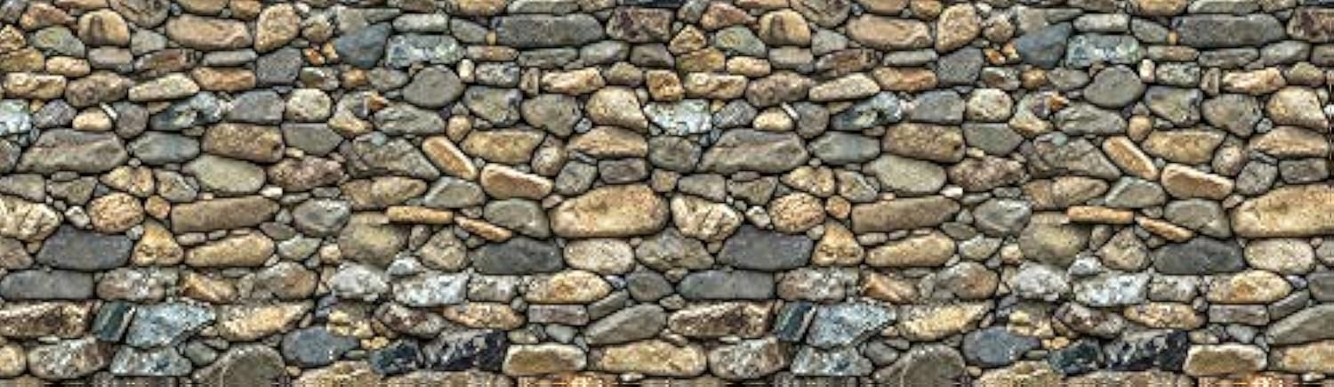 WallDesign Wall Border - Rubble Stone Brick Pattern - Roll 3 Inch by 20 Ft - for Bathroom, Kitchen Tile, Floor Decoration - Glossy Laminated Water Proof PVC Sticker (B08P34DHNP) Amazon Price History, Amazon Price Tracker