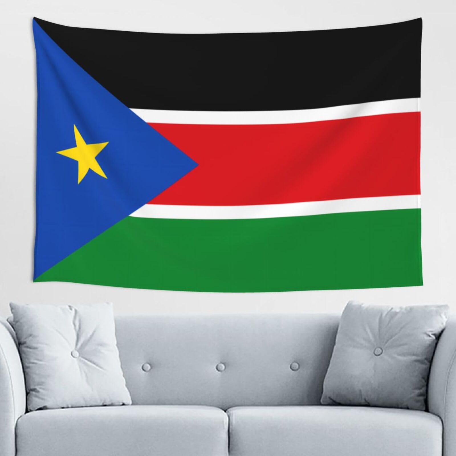 ZZYYDS Flag of South Sudan Wall Decor Tapestry 60x40in, Wall Hanging, Home Decor, Dorm Decor, Porch Tapestry, etc.