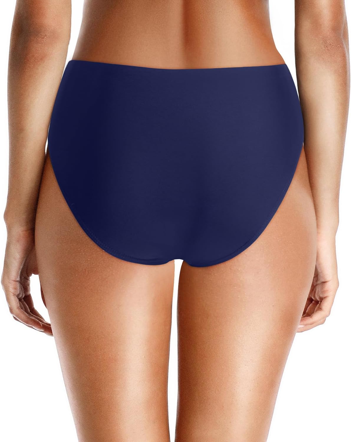 Daci Full Coverage Bikini Bottoms - Mid Rise Bathing Suit Bottoms for Women Tummy Control Swimsuit Bottom