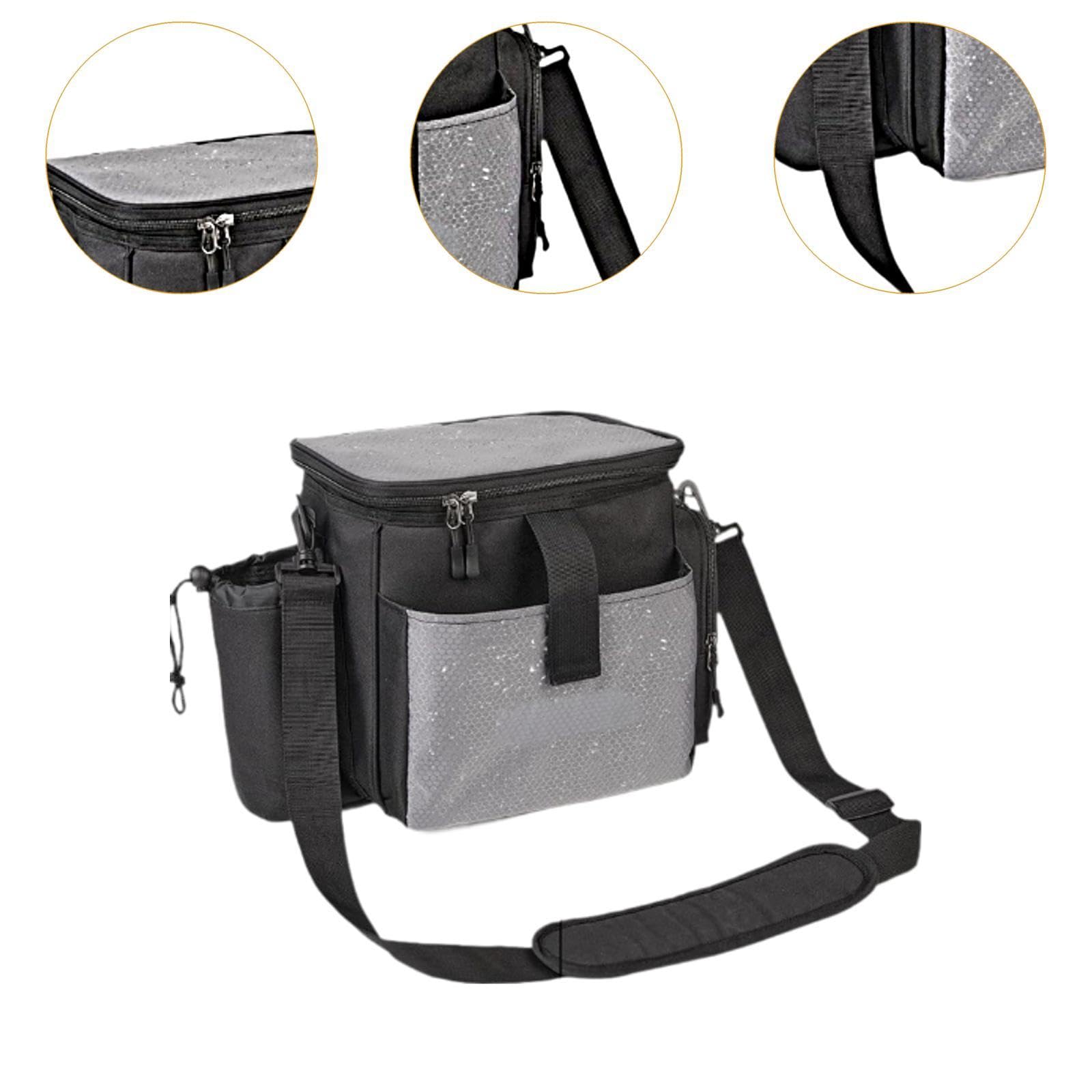 Disc Golf Tasche für 13+ Scheiben mit Flaschenhalter, Herausnehmbare Trennwände, 10.04 x 6.10 x 9.45 Zoll, wasserdichte Disc Aufbewahrungs Organizer