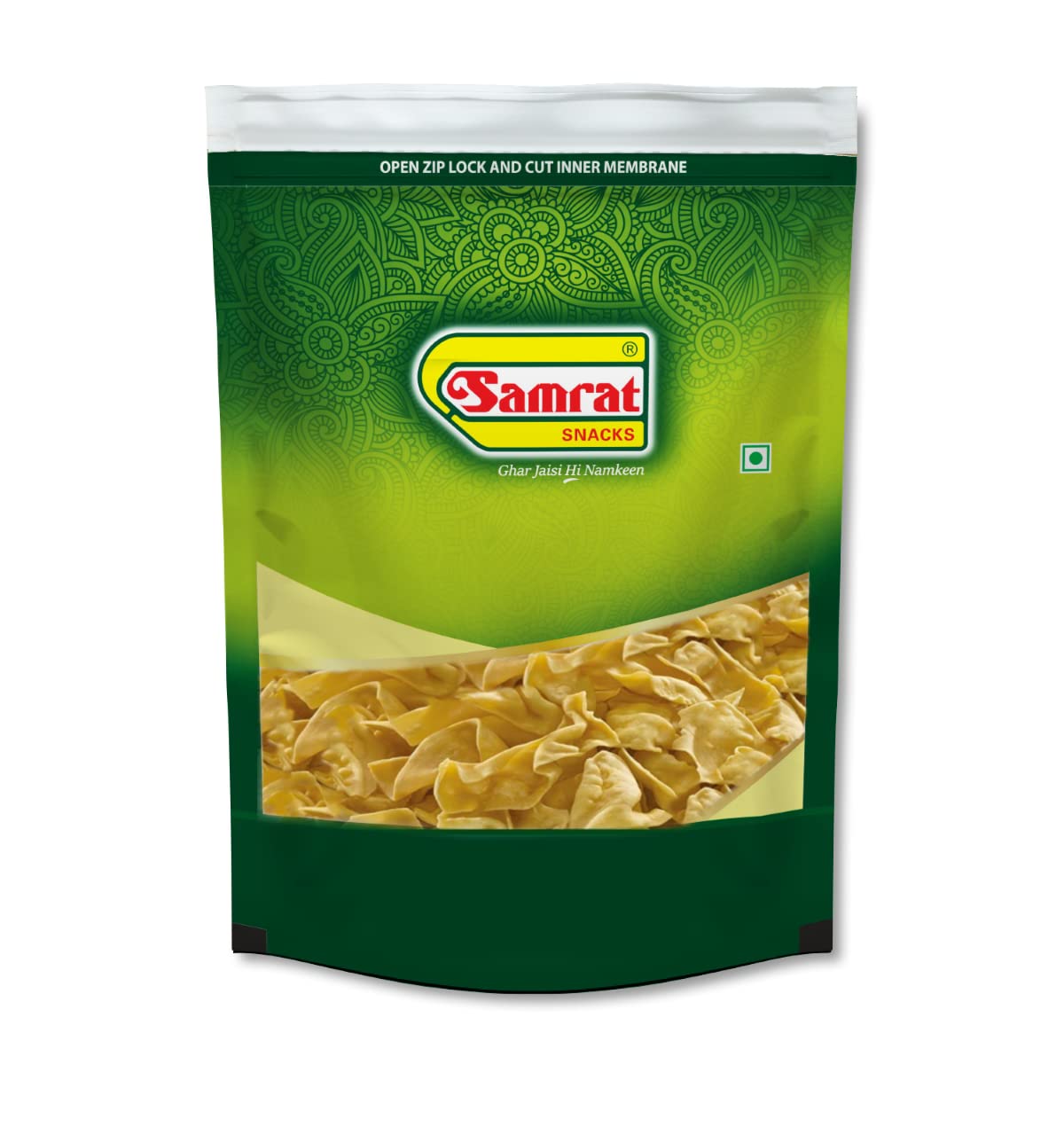 SAMRAT | PAPDI | Tangy & Crispy Taste Namkeen| Ghar Jaisi Hi Namkeen| Healthy Snacks| Every Day Fresh Indian Snacks |Traditional Indian Snacks| (PACK OF 2 (2X400G)) 2