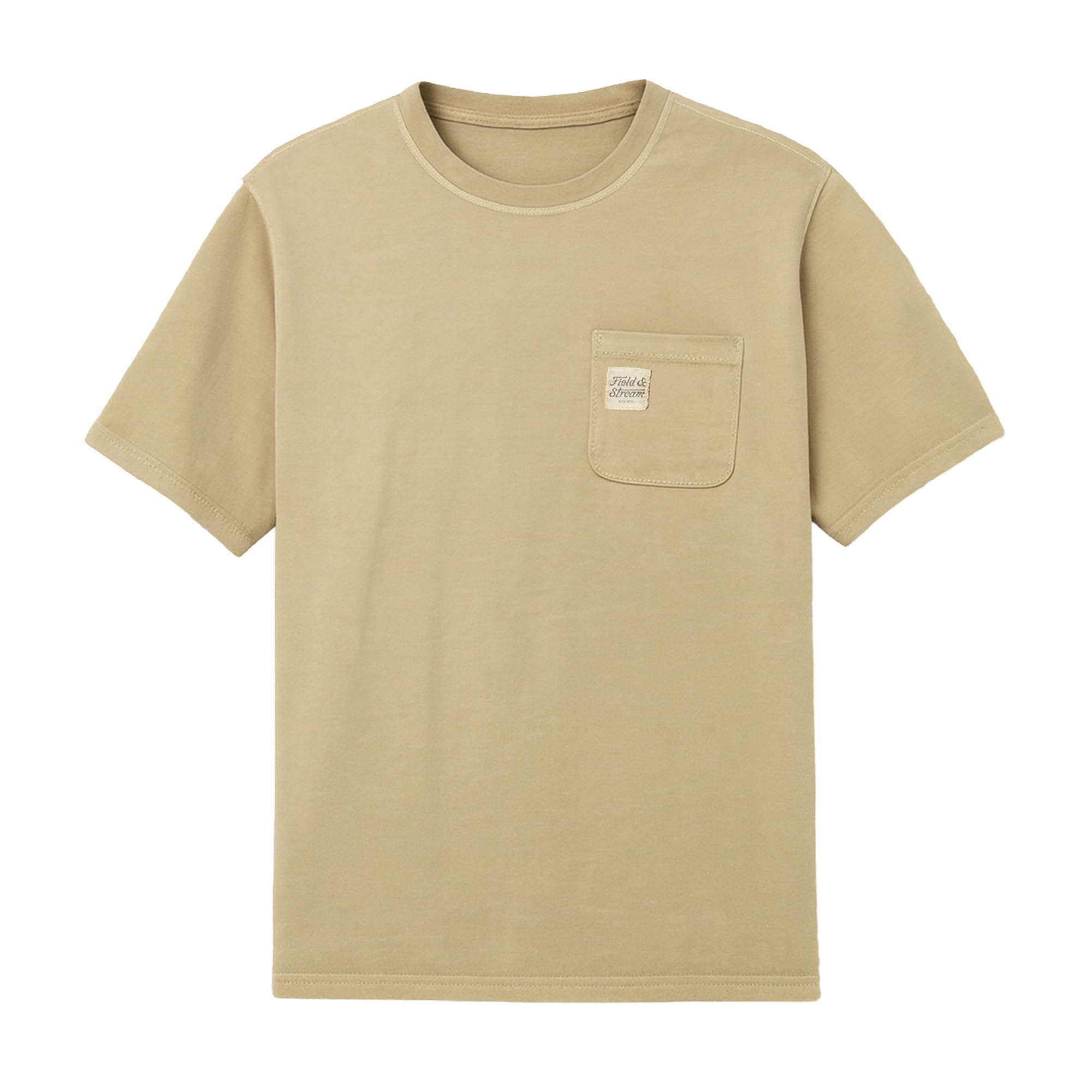 Field & Stream Unisex-Adult Flush Out Short Sleeve Pocket Tee Shirt, Khaki, XL