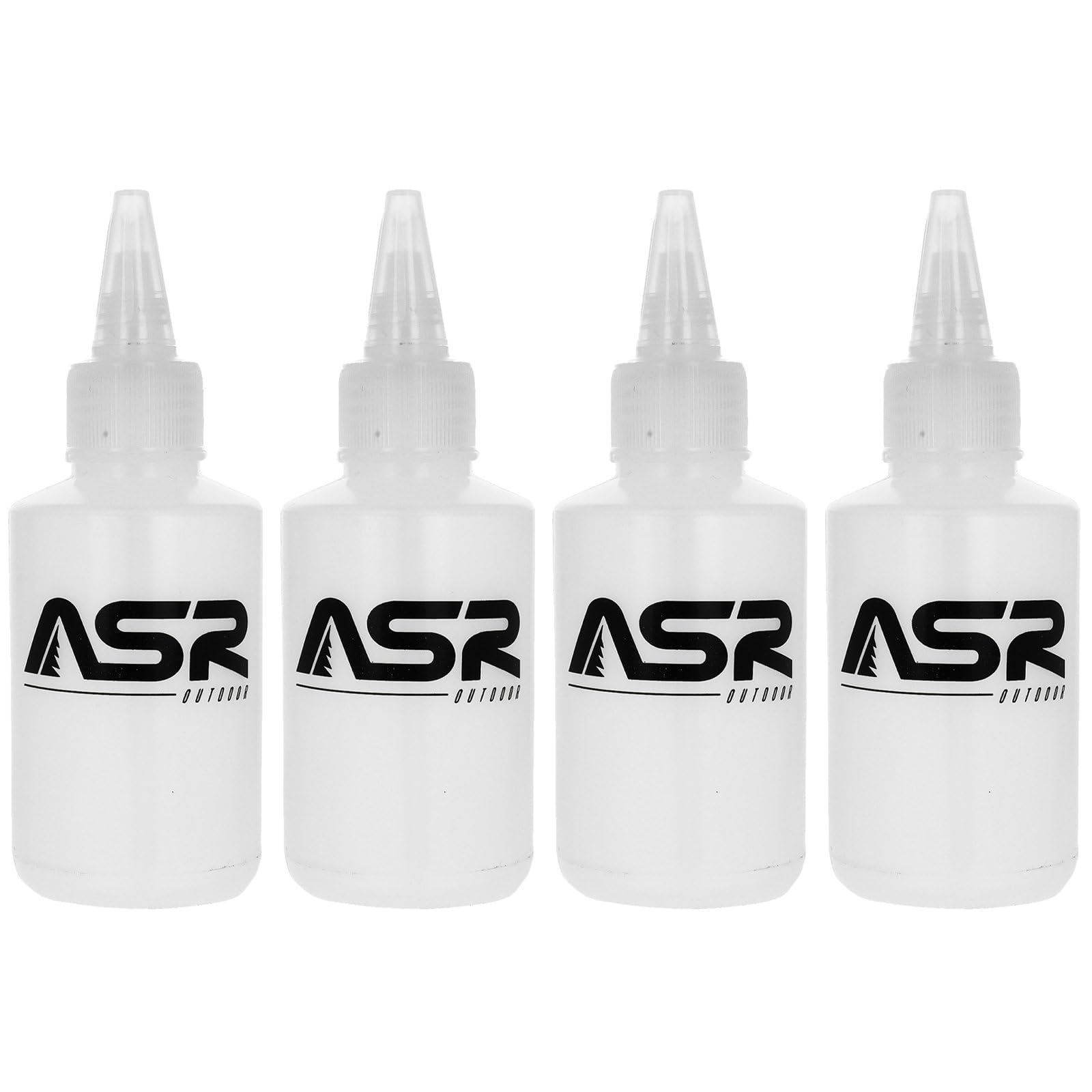 ASR Outdoor 4-Pack 4oz Gold Snifter Bottle for Gold Panning Recovery with Extending Squeeze Nozzle
