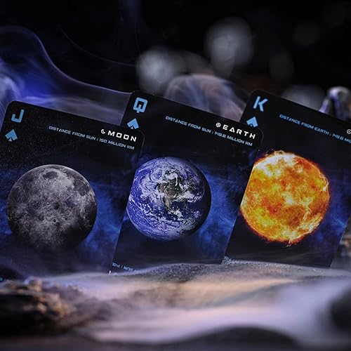 Miniatura 6 de Cosmos playing cards Temático espacial para entusiastas de la astronomía con planetas galaxias - Agujero negro, sol, Marte, luna... (Edición