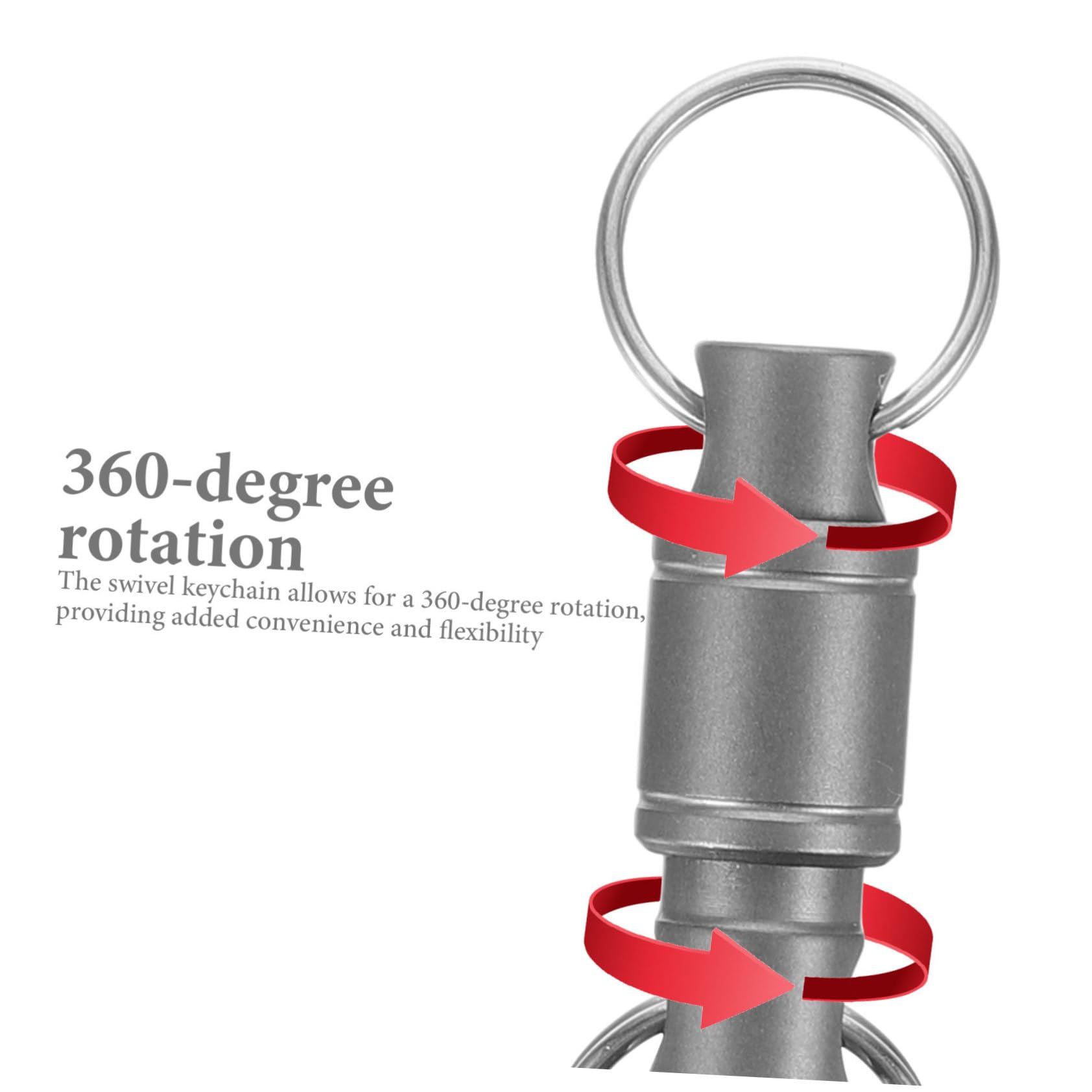 TOYANDONA Llaveros de Metal Rotativos con Doble Anillo Rápido y Desmontable para Exteriores Organizador de Llaves