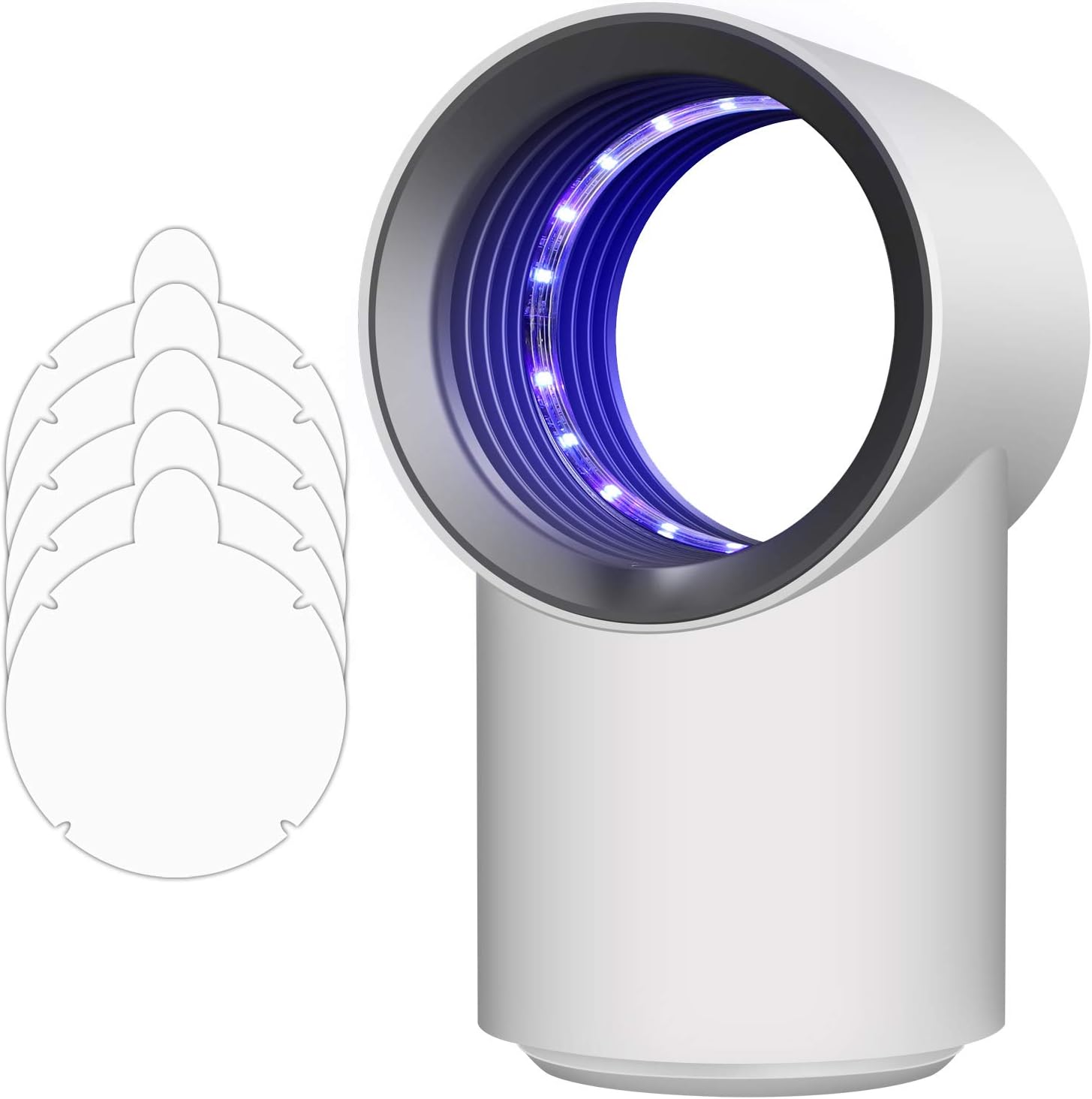 Tuzeasa Mosquito Traps, Indoor Insect Trap,with 5 Sticky Glue Boards Mosquito Eradicator (Zap T3 Pro,White/Gray) : Industrial & Scientific