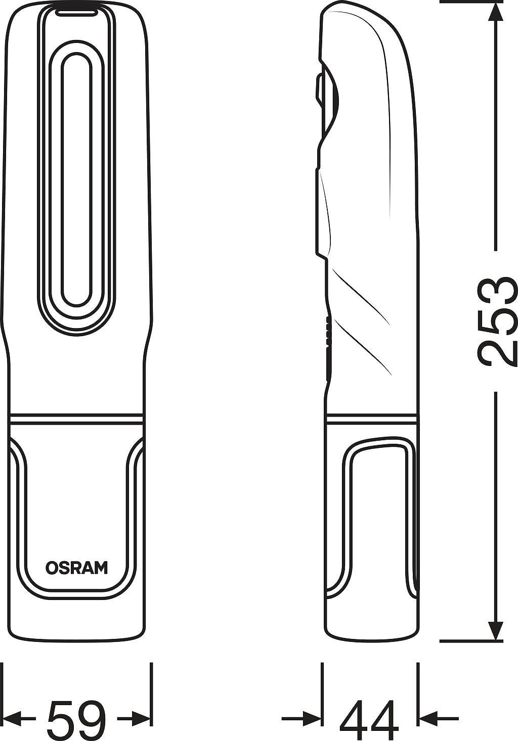 OSRAM LEDinspect MAX500, luce di ispezione a LED, 6000K, luce di lavoro a LED ricaricabile, magnetica, incl. gancio